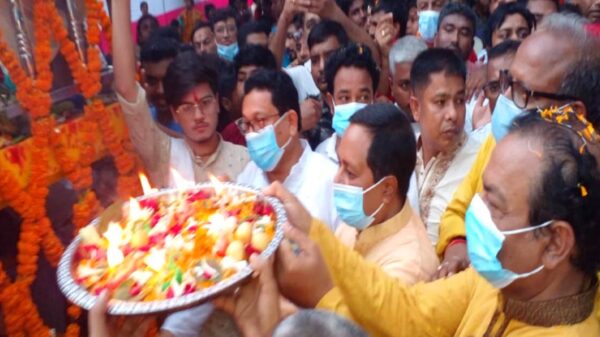 উৎসবমুখর পরিবেশে জগন্নাথ দেবের রথযাত্রা পালিত
