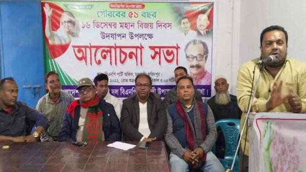 বিজয় দিবস উপলক্ষ্যে মধুখালীতে বিএনপির সভা