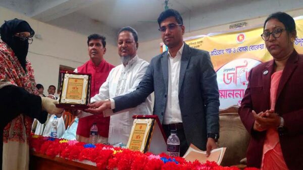 মধুখালীর ৫ জয়ীতাকে সম্মাননা