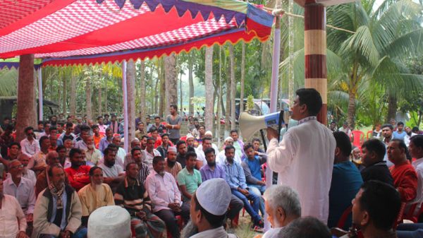গেরদা ইউপি নির্বাচনে স্বতন্ত্র প্রার্থী সৈয়দ মাকসুদ আলী বিদুর নির্বাচনী সভা