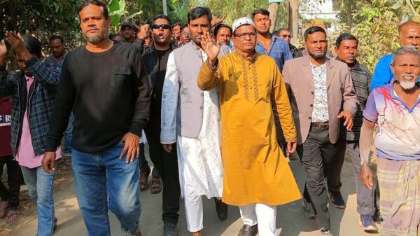 ঈশান গোপালপুর ইউনিয়নের সাম্ভাব্য চেয়ারম্যান প্রার্থী জিন্নাহ সিকদারের গনসংযোগ