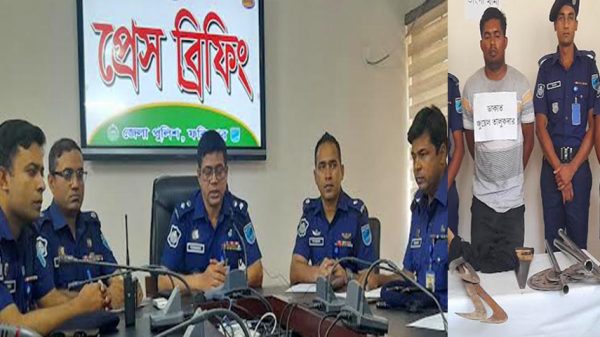 রাস্তায় গাছ ফেলে ডাকাতির ঘটনায় পুলিশের সংবাদ সম্মেলন