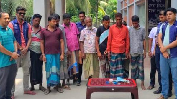 ভাঙ্গায় সংঘবদ্ধ জুয়াড়ী চক্রের ১০ সদস্য গ্রেফতার