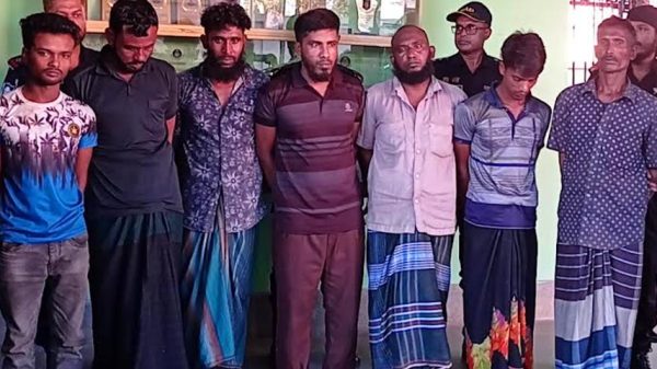 দুটি আগ্নেয়াস্ত্রসহ ডাকাতদলের ৭ সদস্য গ্রেপ্তার