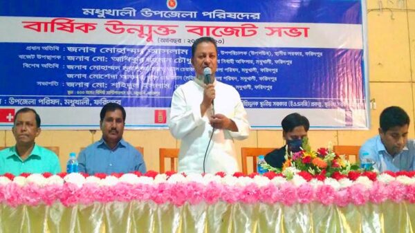 মধুখালী উপজেলা পরিষদের উন্মুক্ত বাজেট পেশ