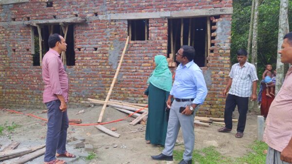 ফরিদপুরে নির্মানাধীন বীর নিবাস কেন্দ্র পরিদর্শণ