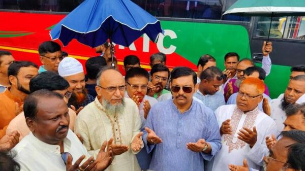 নগরকান্দা-ঢাকা বিআরটিসি বাস সার্ভিসের উদ্বোধন