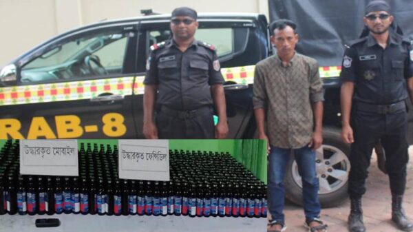 ফরিদপুরে বিপুল পরিমাণ ফেনসিডিলসহ আটক