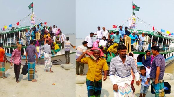 অবশেষে গোপালপুর টু মৈনটঘাটে লঞ্চ চলাচল শুরু
