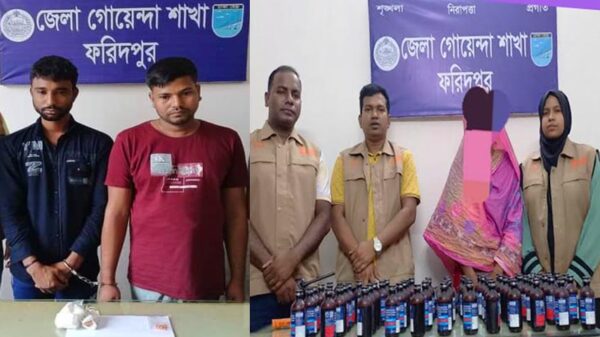 পৃথক অভিযানে মাদকসহ গ্রেফতার ৫