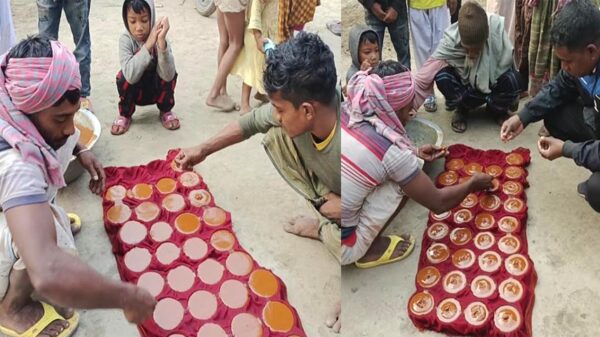 নগরকান্দায় তৈরী হচ্ছে খাঁটি খেজুরের গুড়
