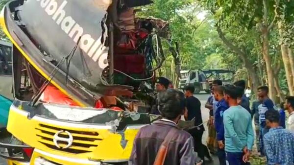 যাত্রীবাহী বাস দুর্ঘটনায় দুইজনের মৃত্যু