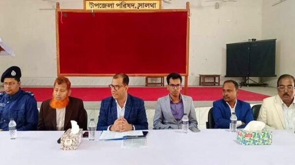 সালথায় আইন শৃংখলা কমিটির মাসিক সভা অনুষ্ঠিত
