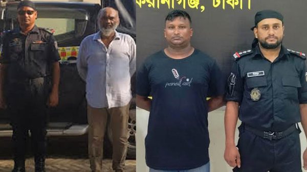 বিদেশী মদ ও ফেন্সিডিলসহ দুই মাদক ব্যবসায়ী আটক