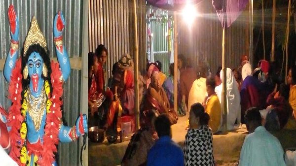 ধুমধাম করে ফরিদপুরের মুসলিম ছেলে মাহাদী করলেন কালী পূজা : করছেন মনসা পুজাও