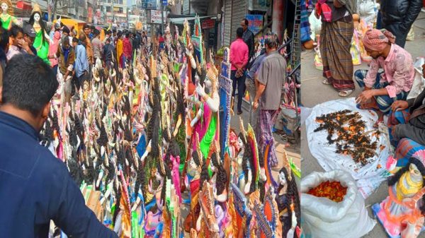 আগামীকাল সরস্বতী পূজা : শেষ মুহূর্তে জমে উঠেছে প্রতিমা বেচাকেনা